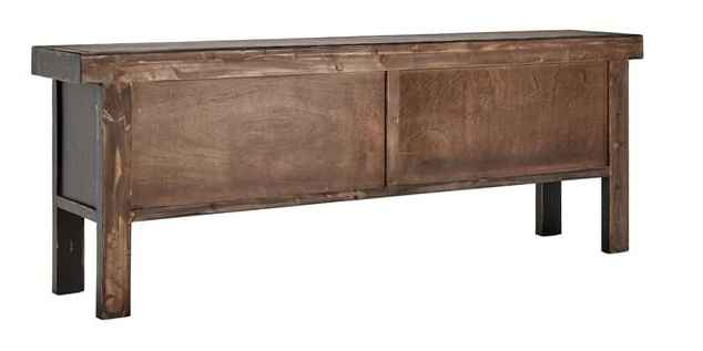 Lahey 11 Drawer Console Table in Antique Black