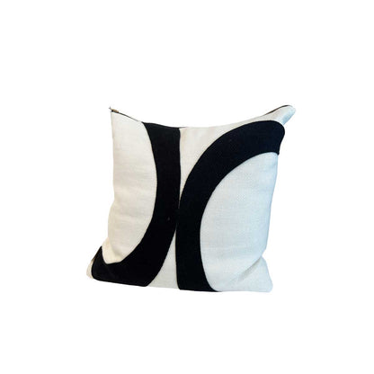 White & Black Throw Pillow by Tara Shaw