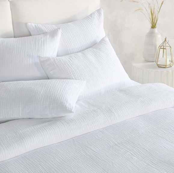 Cardiff White 3pc King Duvet Set