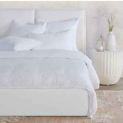 Cardiff White 3pc King Duvet Set