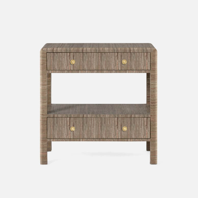 Parson Nightstand in Mochel Hemp