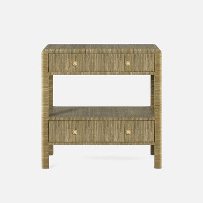 Parson Nightstand in Olive Hemp