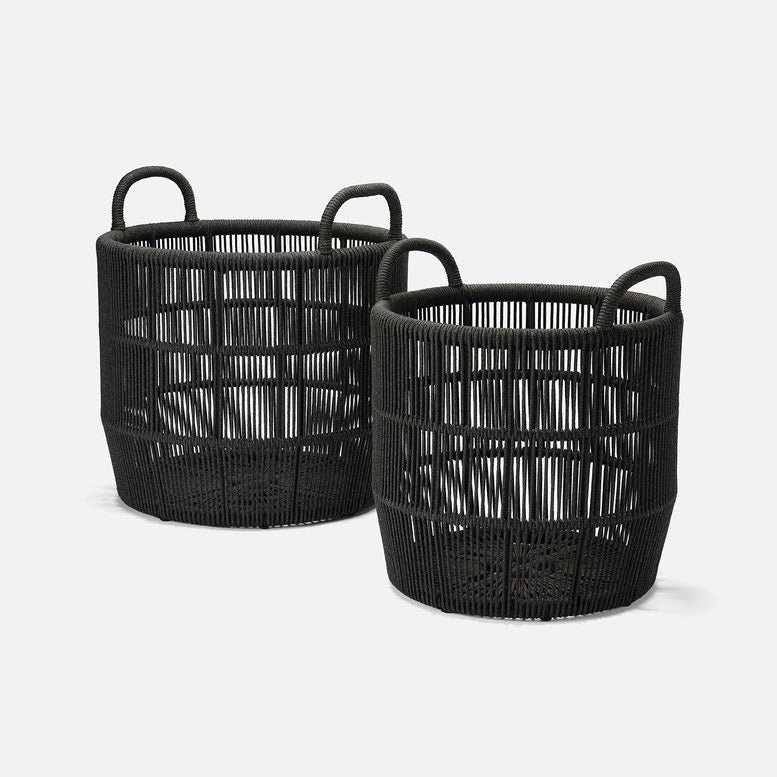 Alcoy Baskets Dark Charcoal Set of 2 by Made Goods