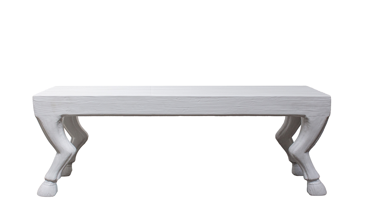 Faline Bench Frost White by Oly Studio