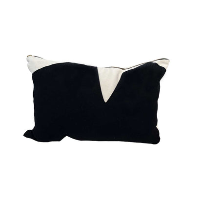 Black & Natural Throw Pillow 16"x 24" by Tara Shaw show without background