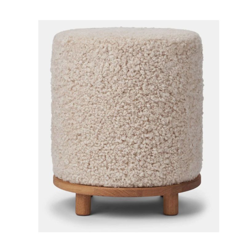 Round Wool Stool by Tara Shaw