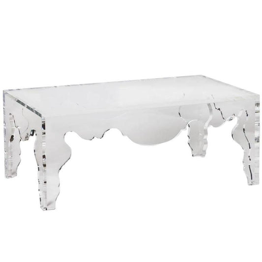 Contemporary Rococo Coffee Table in Acrylic by Tara Shaw