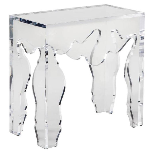 Contemporary Rococo Martini Side Table in Acrylic by Tara Shaw