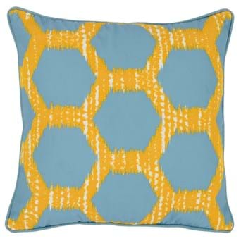 Indoor/Outdoor Gaines Yellow/Blue Pillow (Set of 2)