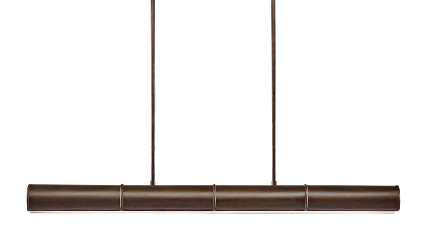 Lyon Large Bronze Linear Chandelier by Currey and Company