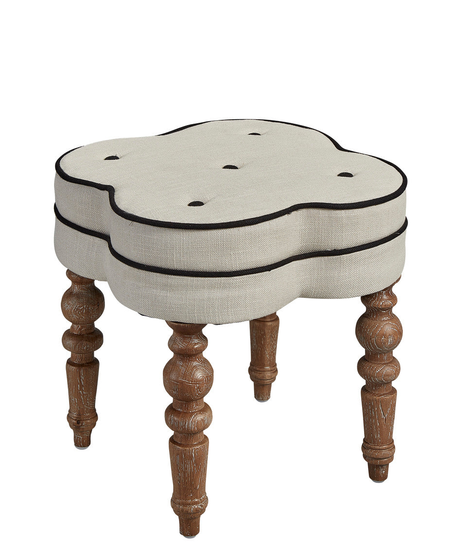 Linen Foot/Ottoman by Furniture Classics