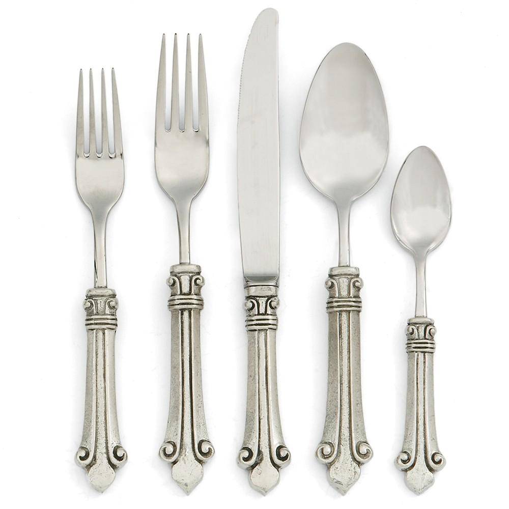 Giglio 5 Piece Pewter Place Setting - Maison de Kristine