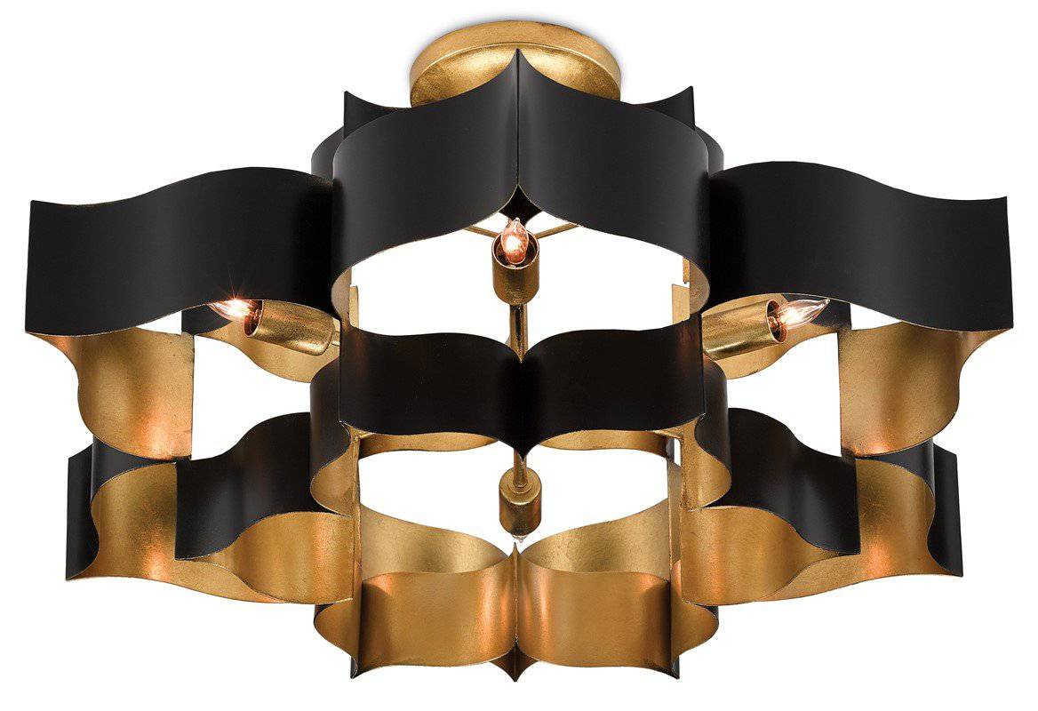 Grand Lotus Black Large Chandelier - Maison de Kristine