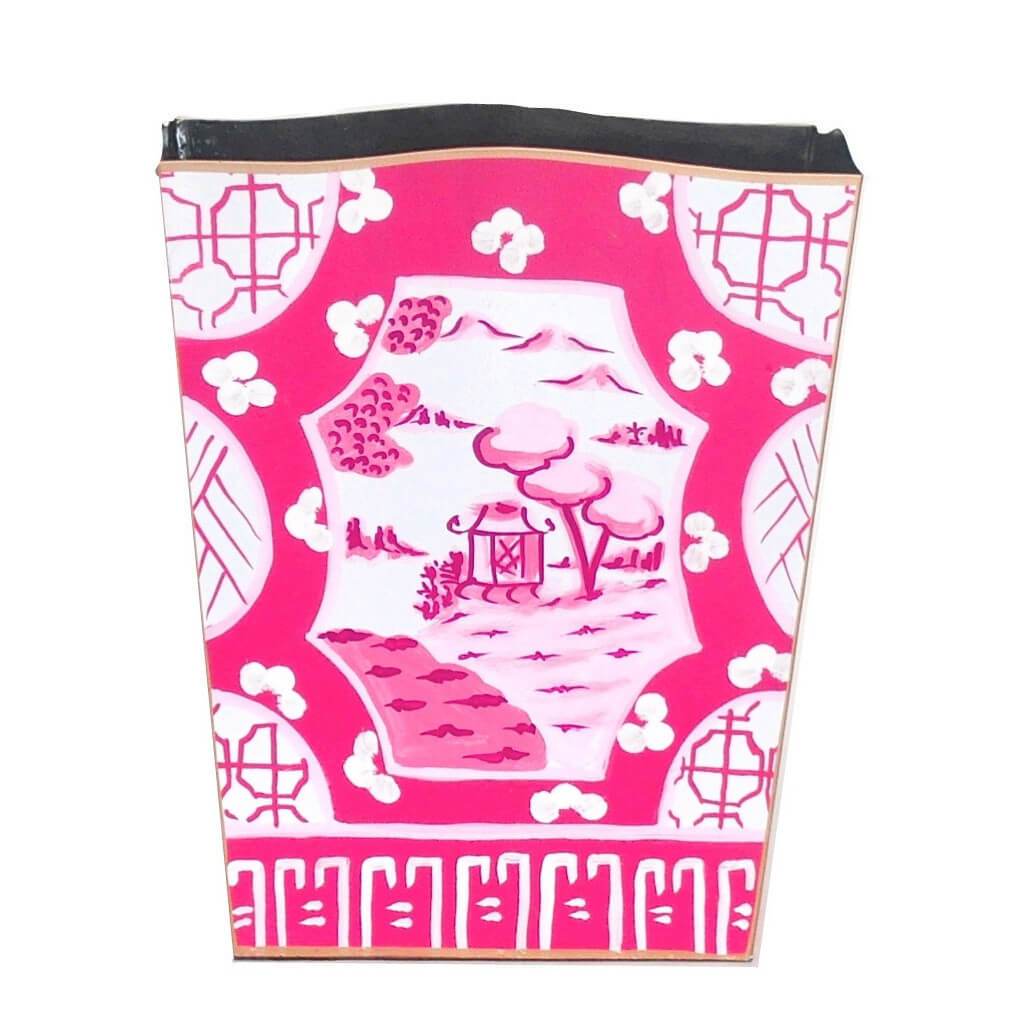 Canton in Pink Wastebasket by Dana Gibson - Maison de Kristine