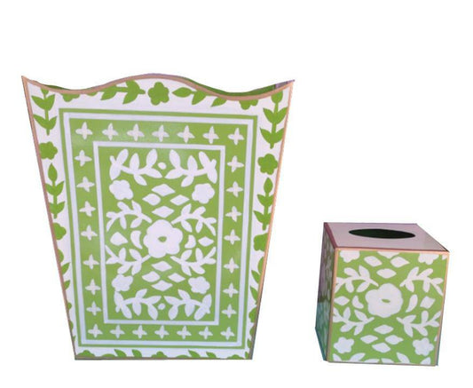 Mosaic in Green Wastebasket by Dana Gibson - Maison de Kristine