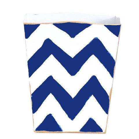 Navy Bargello Wastebasket by Dana Gibson - Maison de Kristine