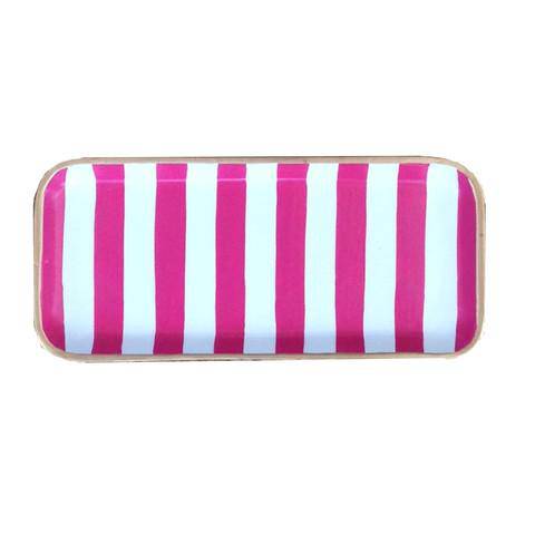 Pink Stripe Desk Tray Small  Desk Accessory 10"x 4 (Set of 2) - Maison de Kristine