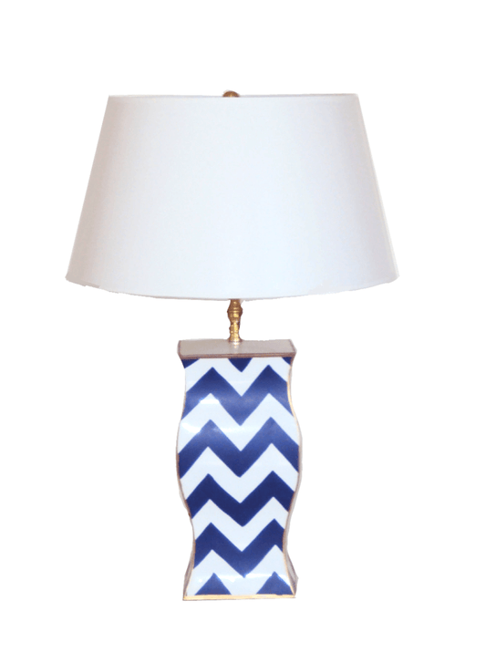 Navy Bargello Table Lamp & Shade by Dana Gibson - Maison de Kristine