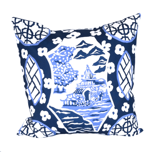 Canton in Blue 22" Throw Pillow by Dana Gibson - Maison de Kristine