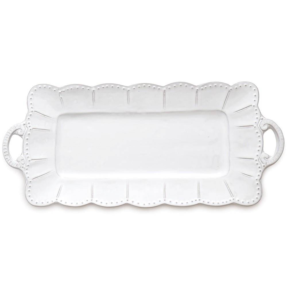 Bella Bianca Beaded Rectangular Tray - Maison de Kristine