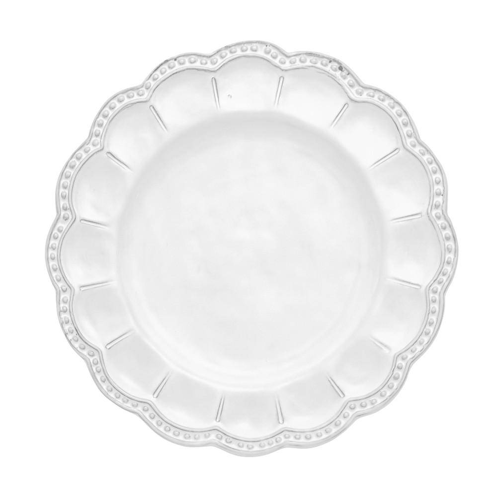 Bella Bianca Beaded Salad Plates Set of 4 - Maison de Kristine