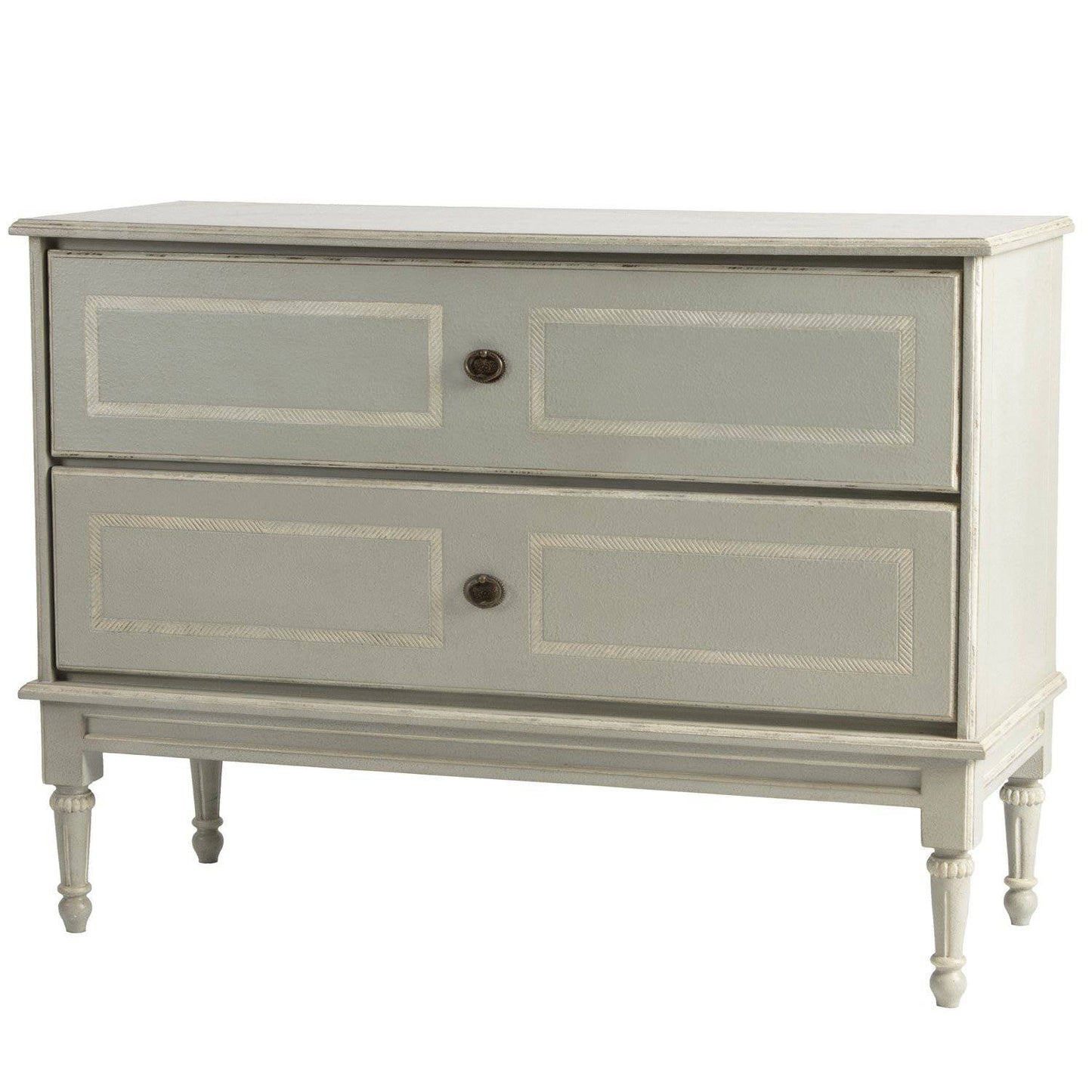 French Grey 2 Drawer Chest - Maison de Kristine