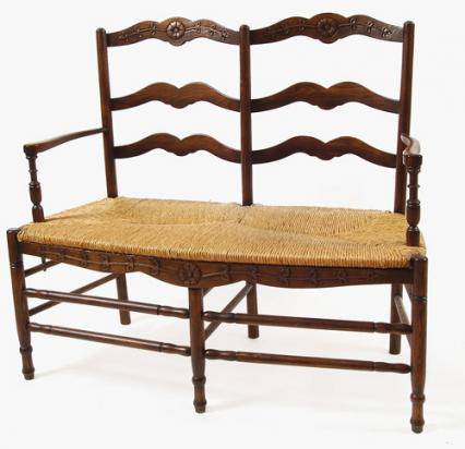 Brown Provence Settee - Maison de Kristine