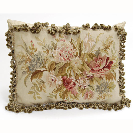 Suzanne Hollyhock Aubusson Pillow - Maison de Kristine