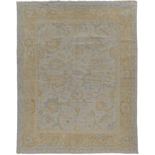 Persido Faded Blue & Gold Oushak Rug - Maison de Kristine