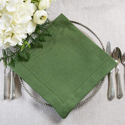 Hem Stitch Large Table Napkins by Crown Linen Designs