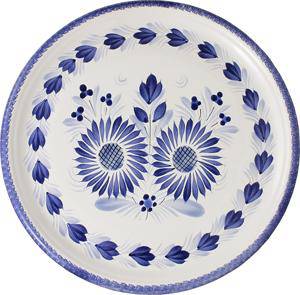 French Blue & White Quimper Cake Plate - Maison de Kristine