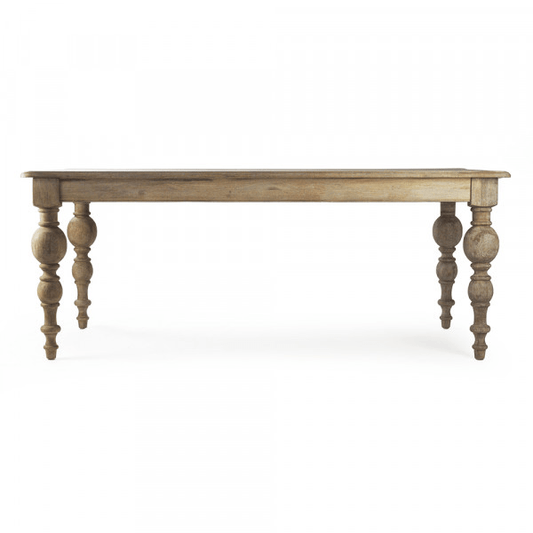 Felicia Rustic Dining Table in Limed Grey Oak - Maison de Kristine