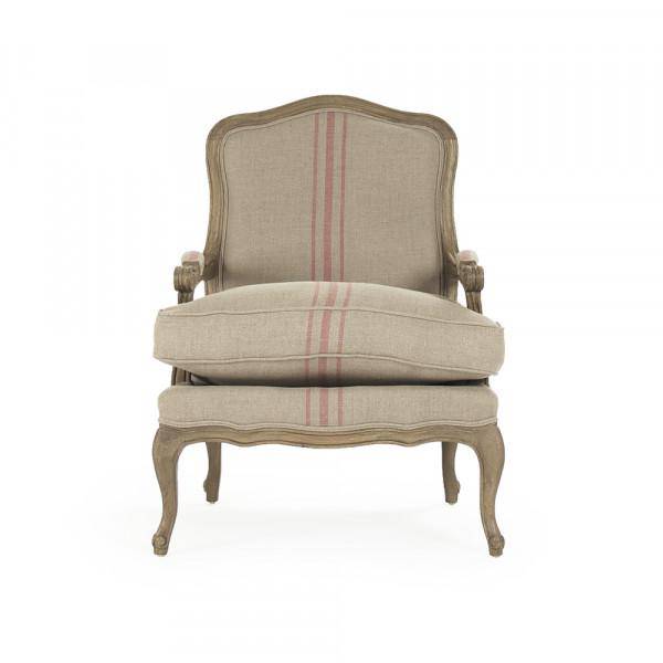 Bastille Red Stripe Love Arm Chair - Maison de Kristine