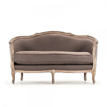 Maison Settee 2 Seat Aubergine Linen - Maison de Kristine