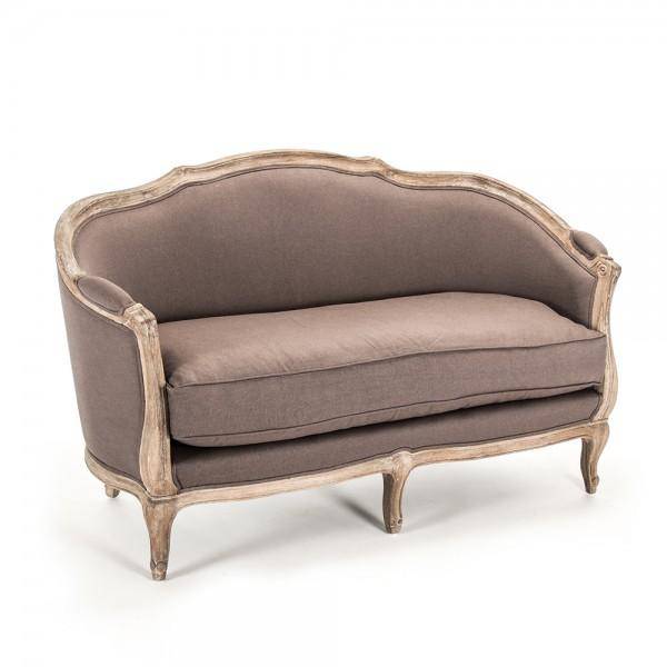 Maison Settee 2 Seat Aubergine Linen - Maison de Kristine