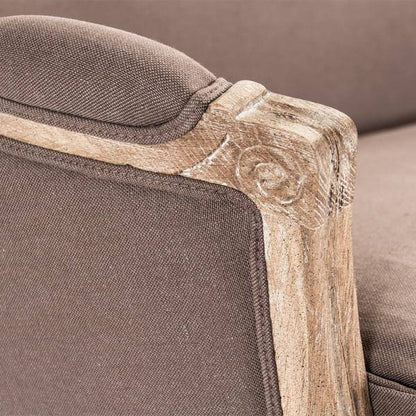 Maison Settee 2 Seat Aubergine Linen - Maison de Kristine