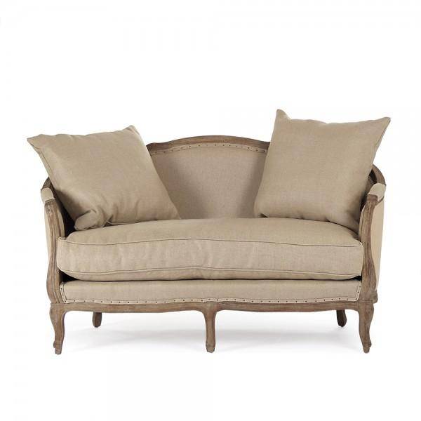 Maison Settee 2 Seat Hemp Linen Jute Back - Maison de Kristine