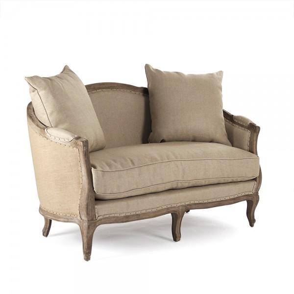 Maison Settee 2 Seat Hemp Linen Jute Back - Maison de Kristine