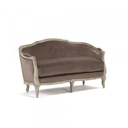 Maison Settee 2 Seat Linen & Limed Grey Oak - Maison de Kristine