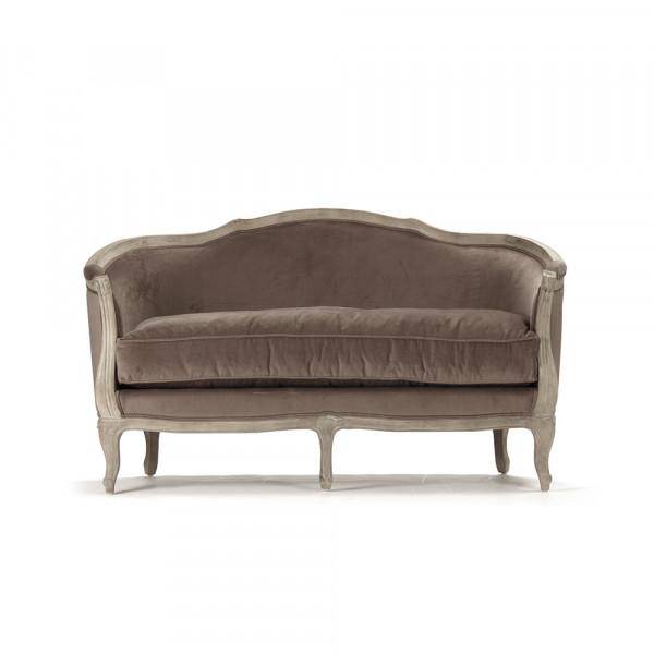 Maison Settee 2 Seat Linen & Limed Grey Oak - Maison de Kristine