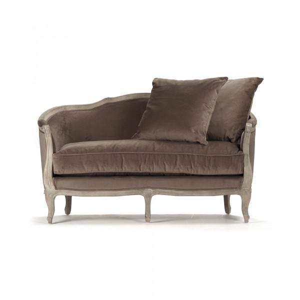 Maison Settee 2 Seat Linen & Limed Grey Oak - Maison de Kristine